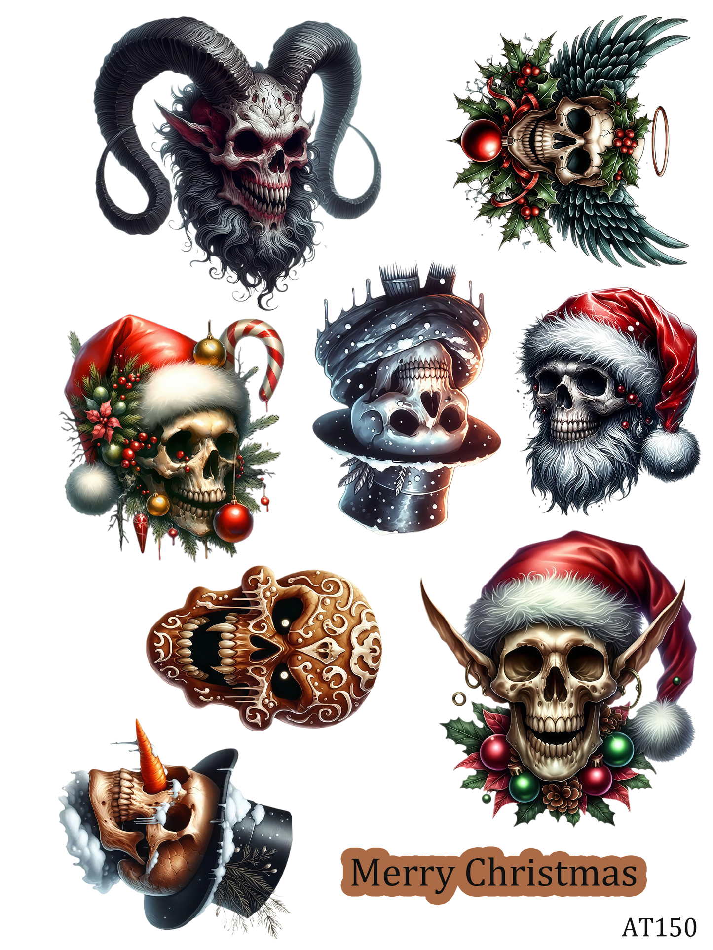 AT149-AT159 embossed sticker AT150