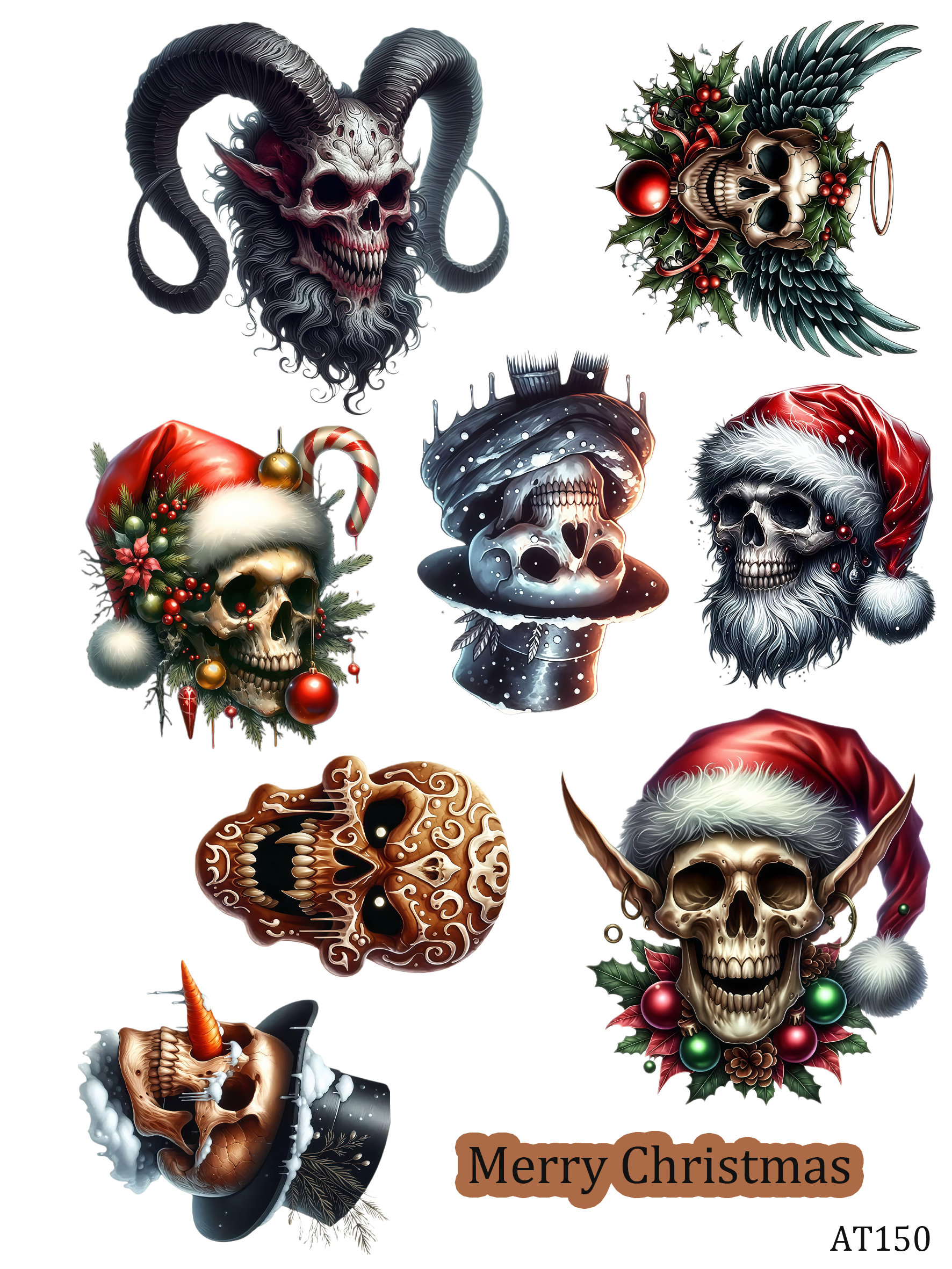 AT149-AT159 embossed sticker AT150