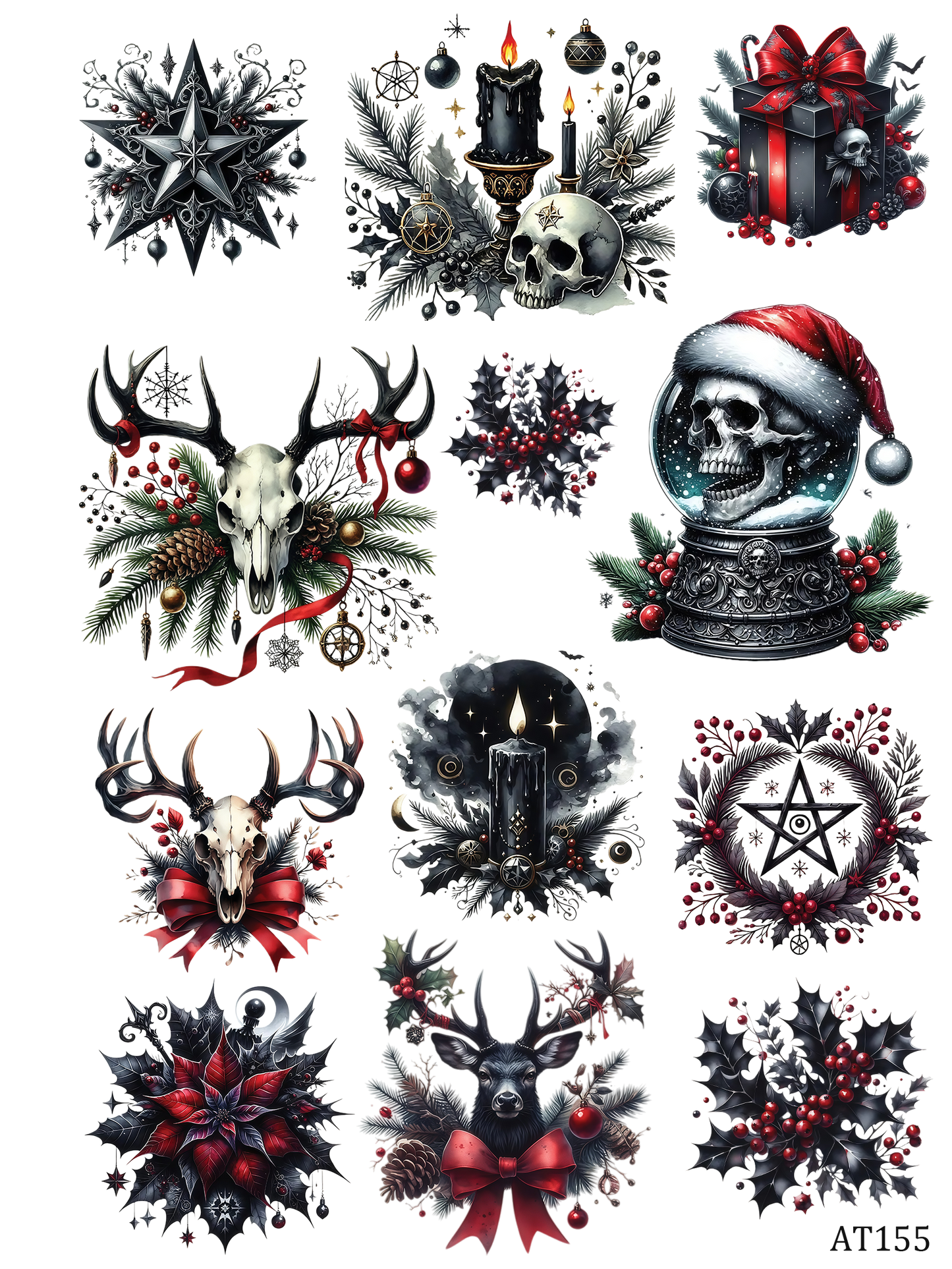 AT149-AT159 embossed sticker AT155