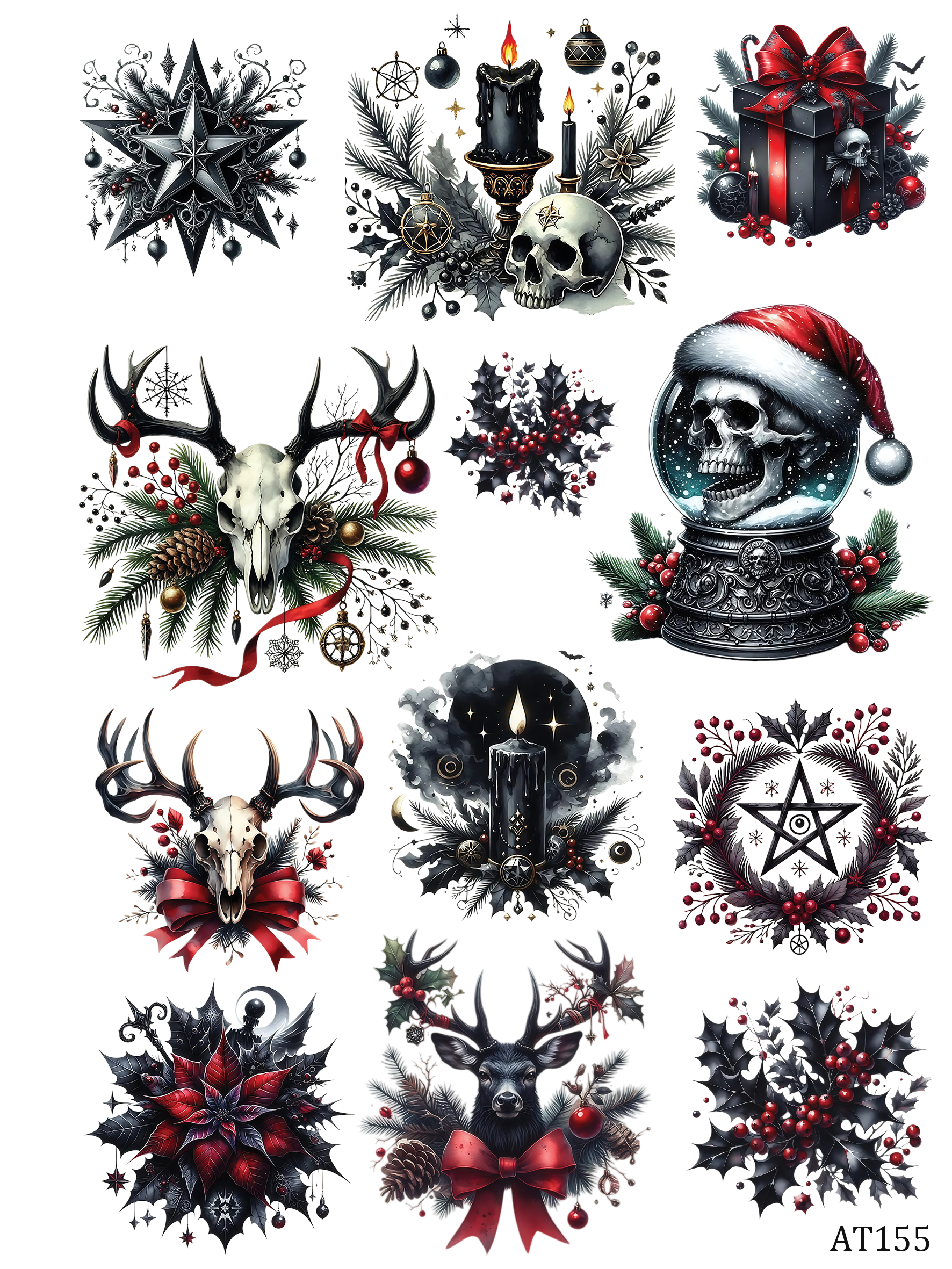 AT149-AT159 embossed sticker AT155