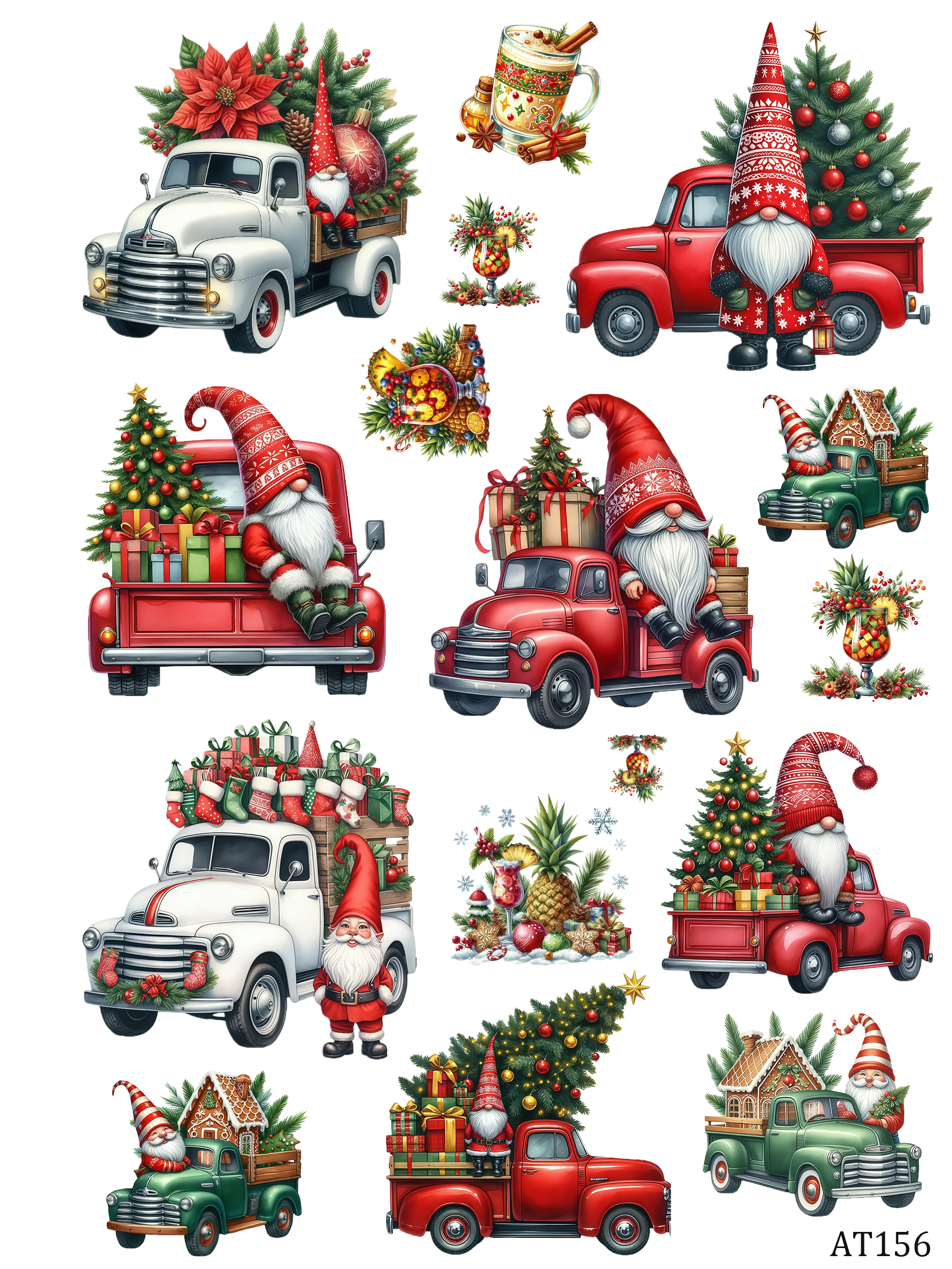 AT149-AT159 embossed sticker AT156