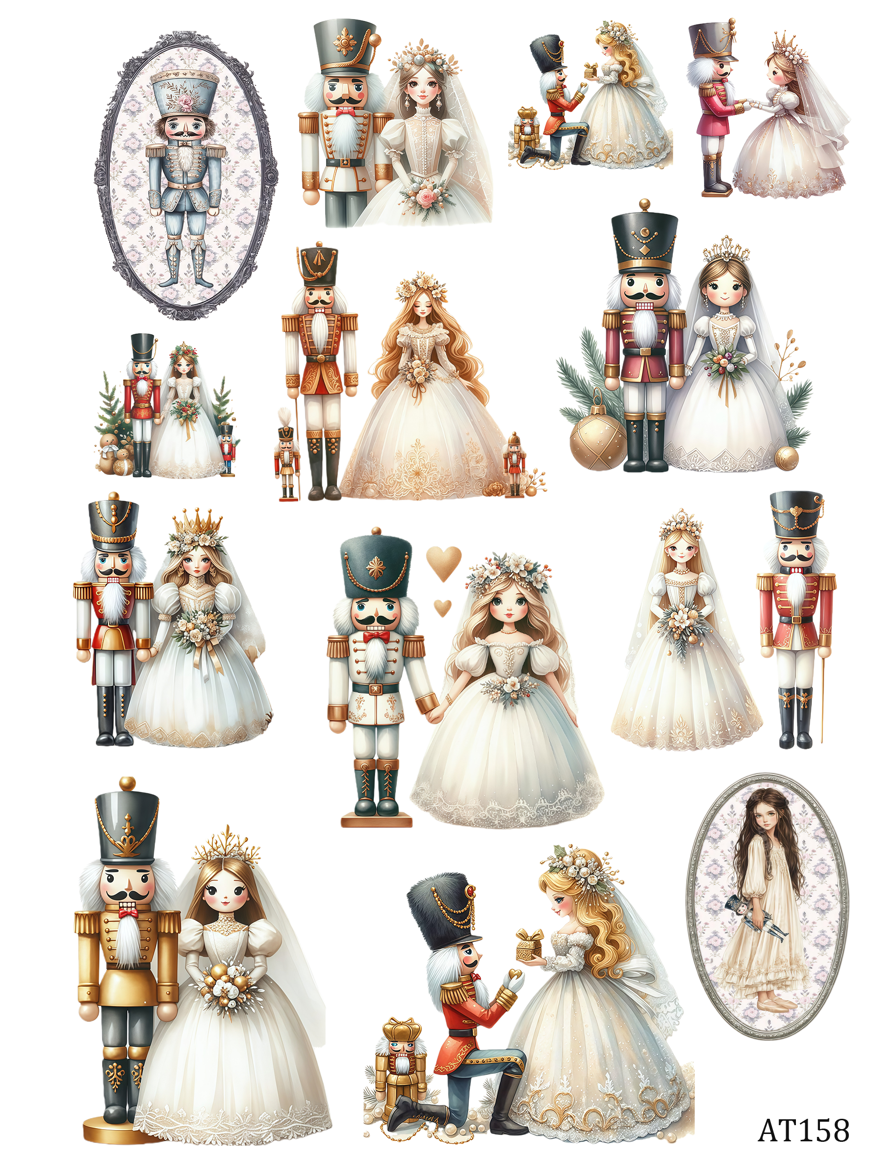 AT149-AT159 embossed sticker AT158