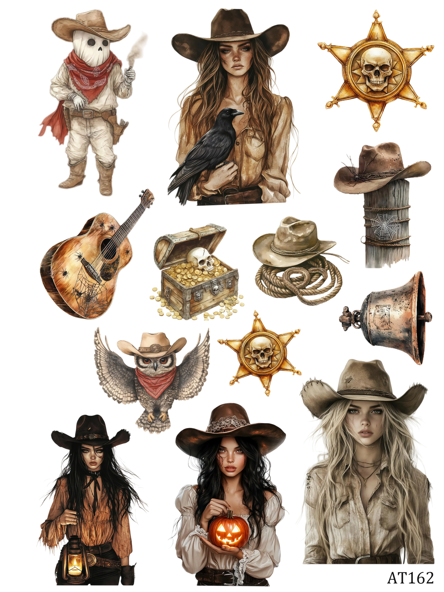 AT160-AT170 embossed sticker AT162