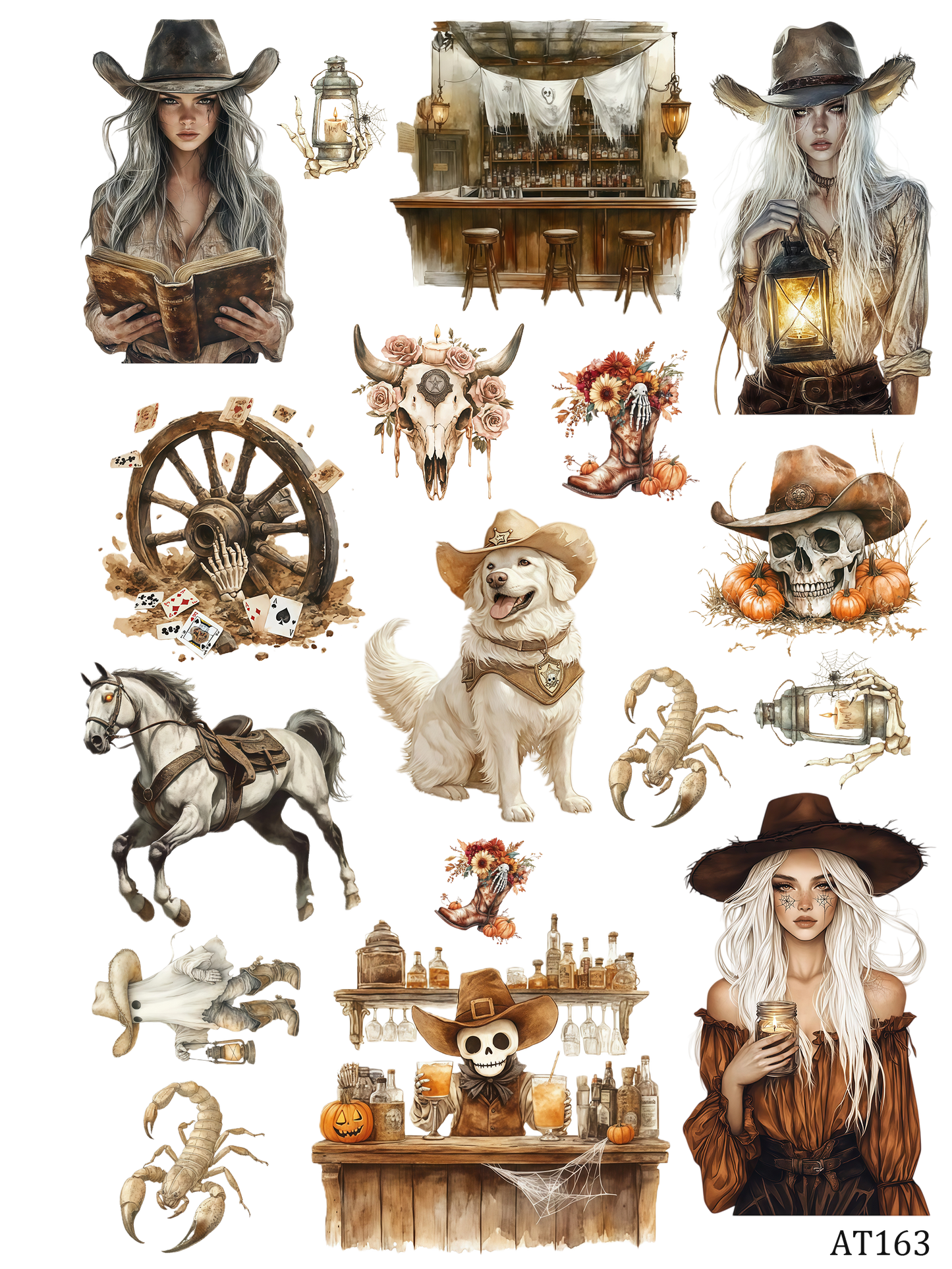 AT160-AT170 embossed sticker AT163