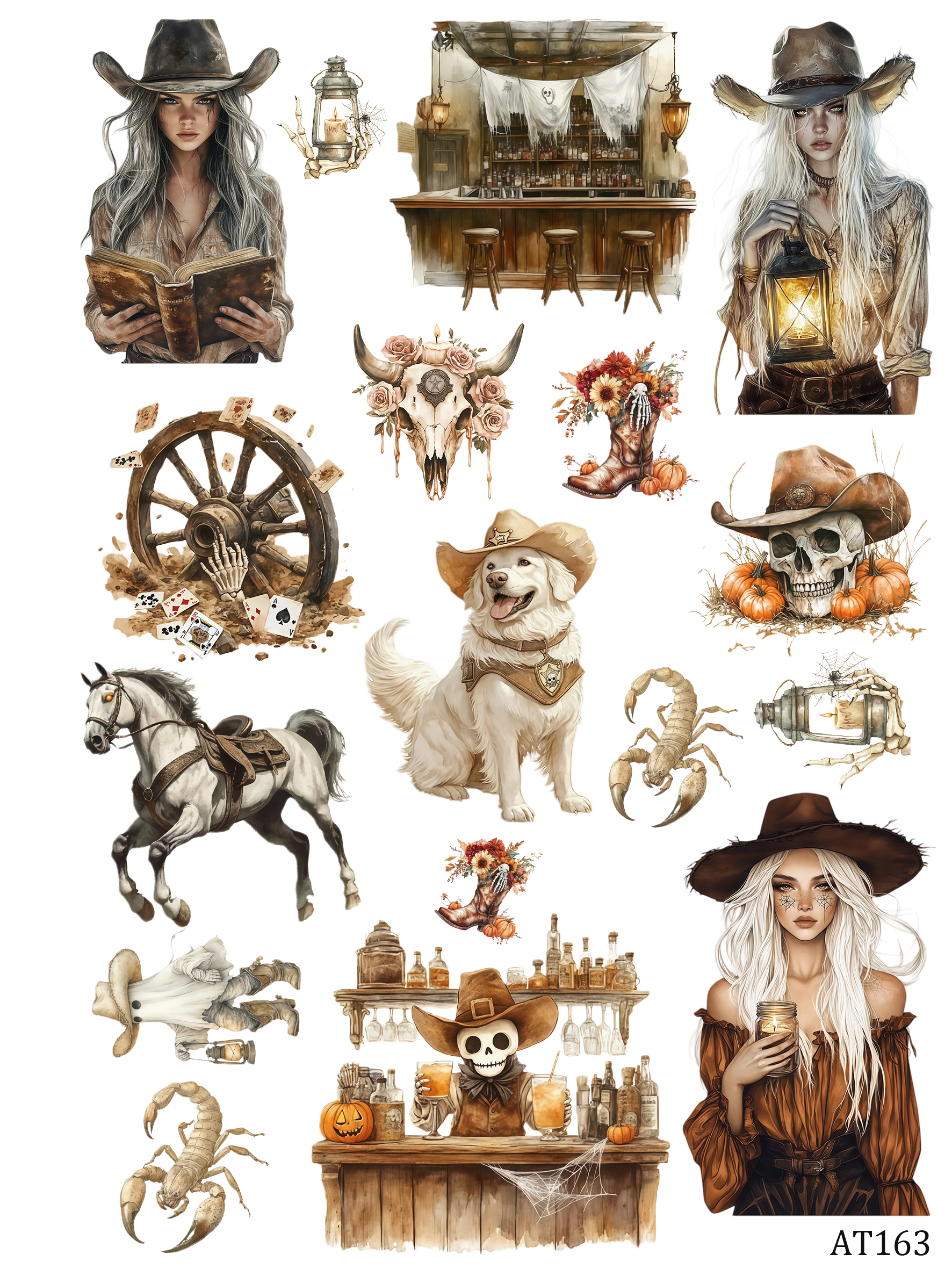 AT160-AT170 embossed sticker AT163