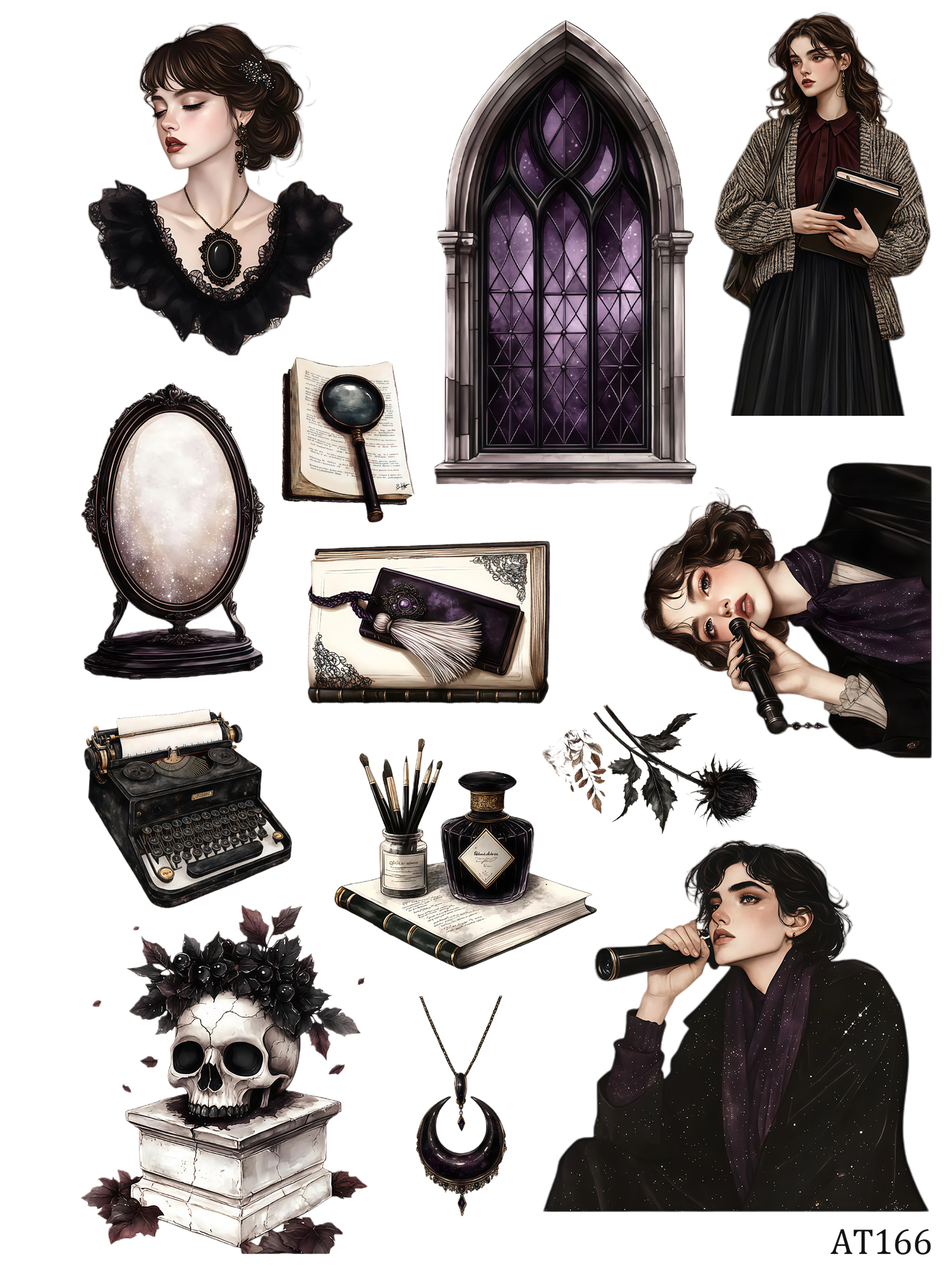 AT160-AT170 embossed sticker AT166