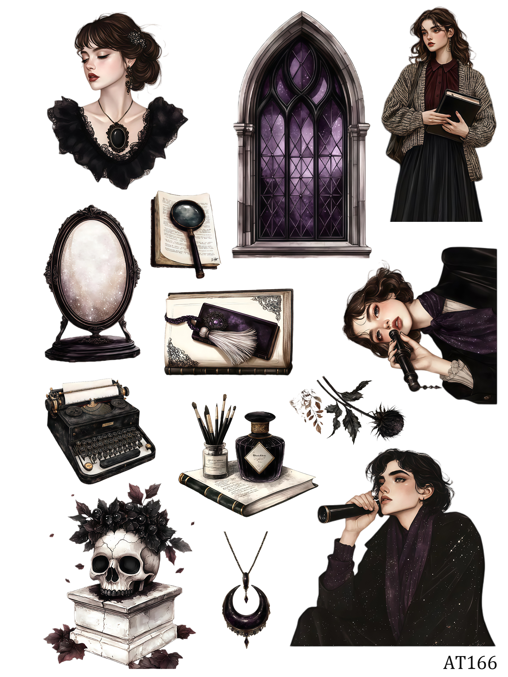 AT160-AT170 embossed sticker AT166