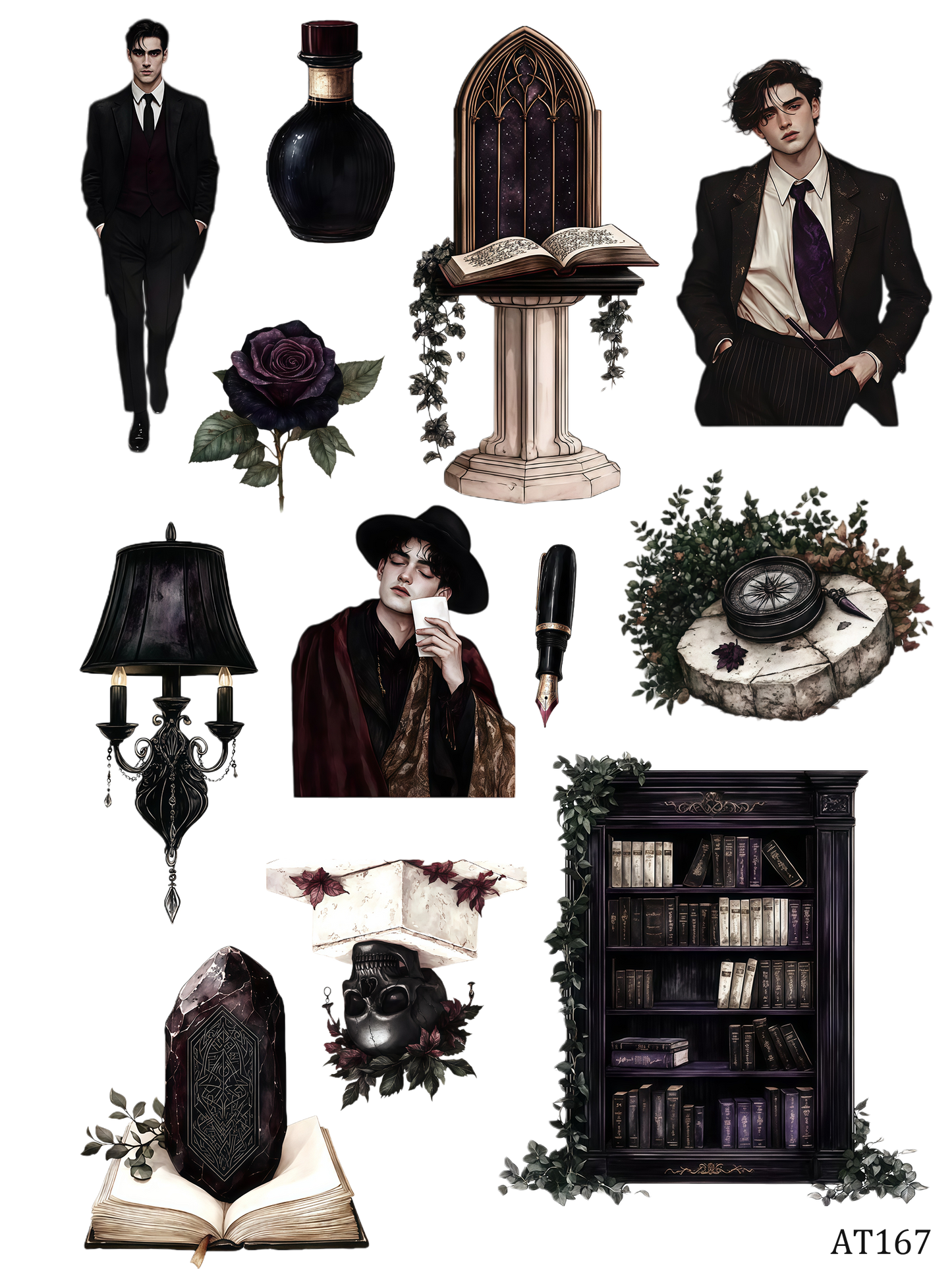 AT160-AT170 embossed sticker AT167