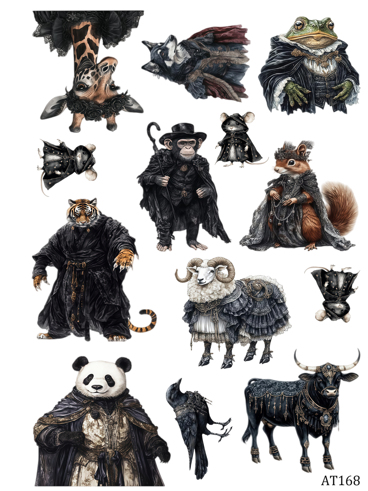 AT160-AT170 embossed sticker AT168