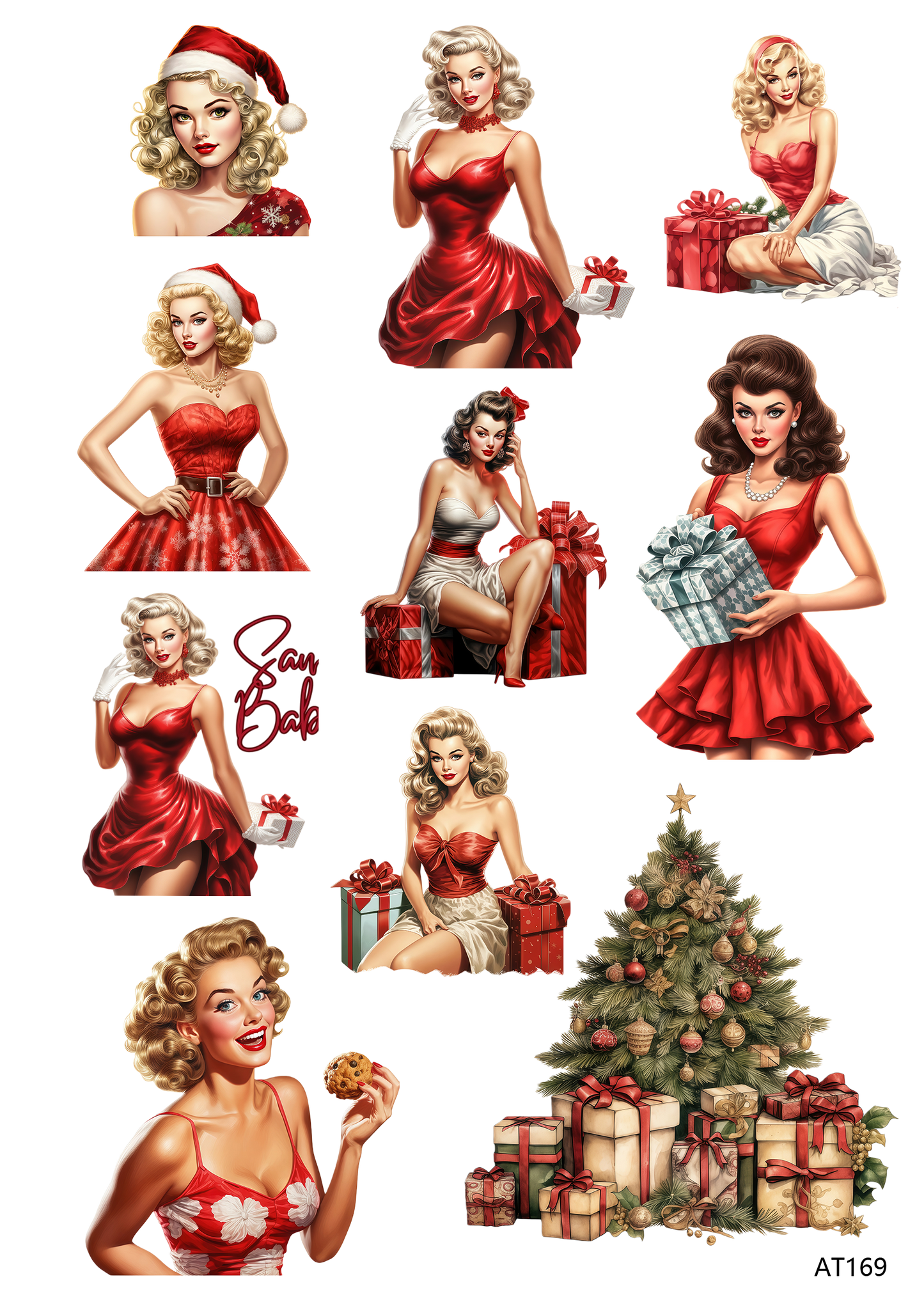 AT160-AT170 embossed sticker AT169