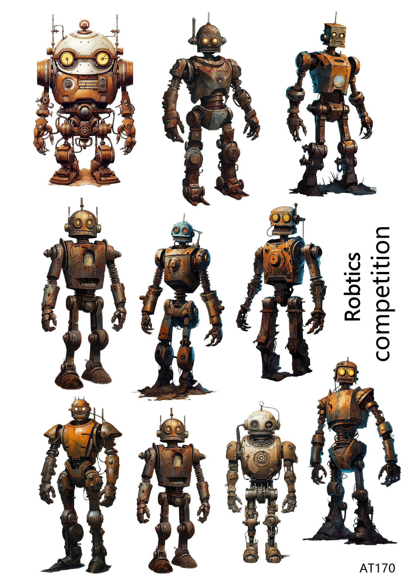 AT160-AT170 embossed sticker AT170