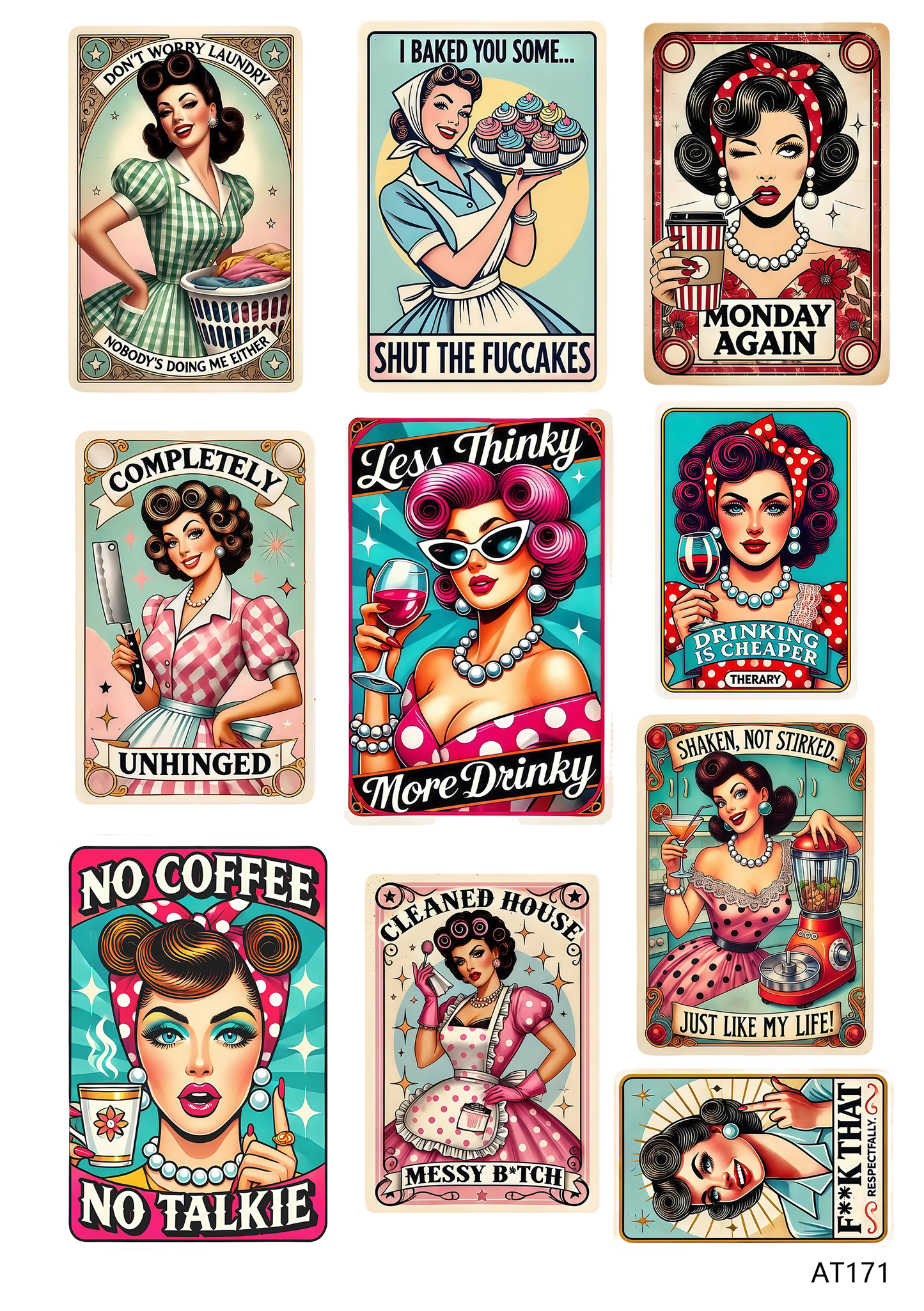 AT171-AT174 embossed sticker AT171