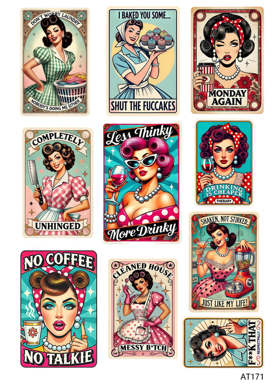 AT171-AT174 embossed sticker AT171