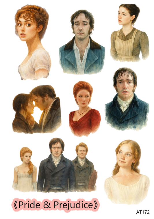 AT171-AT174 embossed sticker AT172