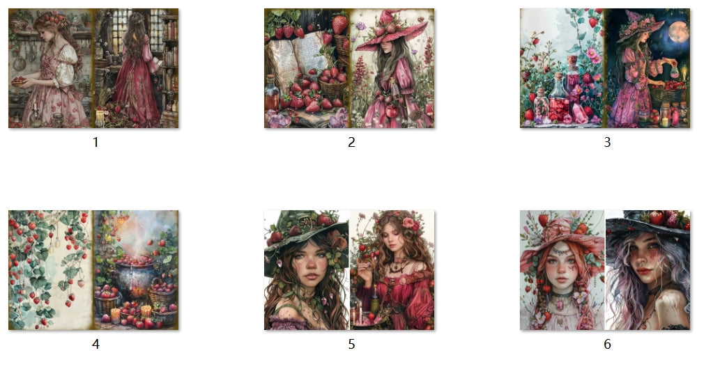 B94-B103 background paper B100 6pcs (A5 size)