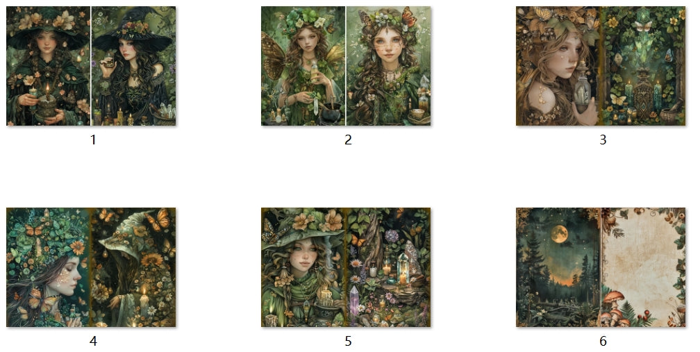 B94-B103 background paper B101 6pcs (A5 size)