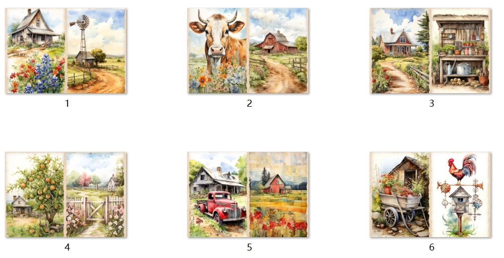 B94-B103 background paper B102 6pcs (A5 size)