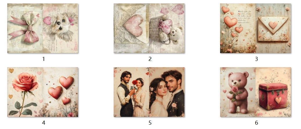 B104-B113 background paper B106 6pcs (A5 size)