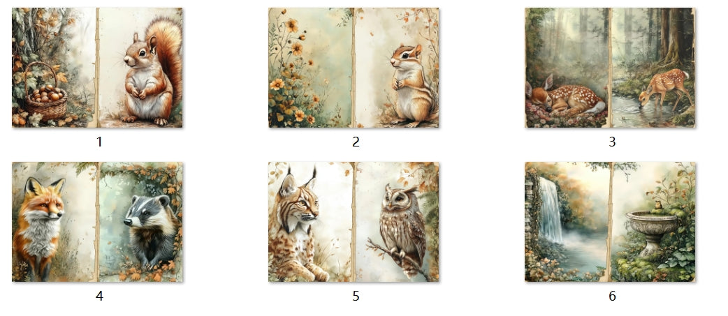 B104-B113 background paper B107 6pcs (A5 size)