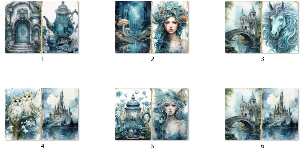 B104-B113 background paper B109 6pcs (A5 size)