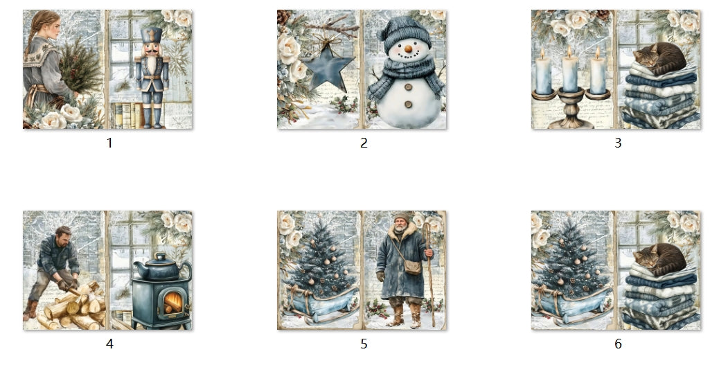 B104-B113 background paper B110 6pcs (A5 size)