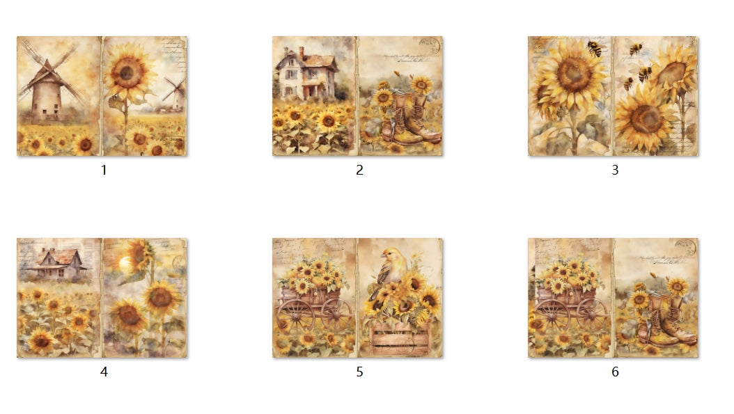 B114-B123 background paper B114 6pcs (A5 size)