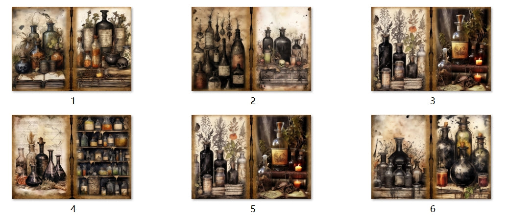 B114-B123 background paper B116 6pcs (A5 size)