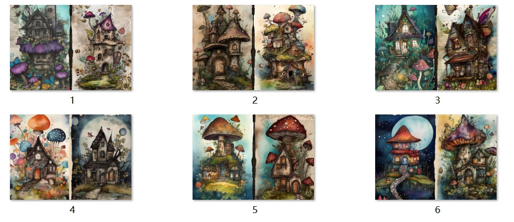 B114-B123 background paper B117 6pcs (A5 size)