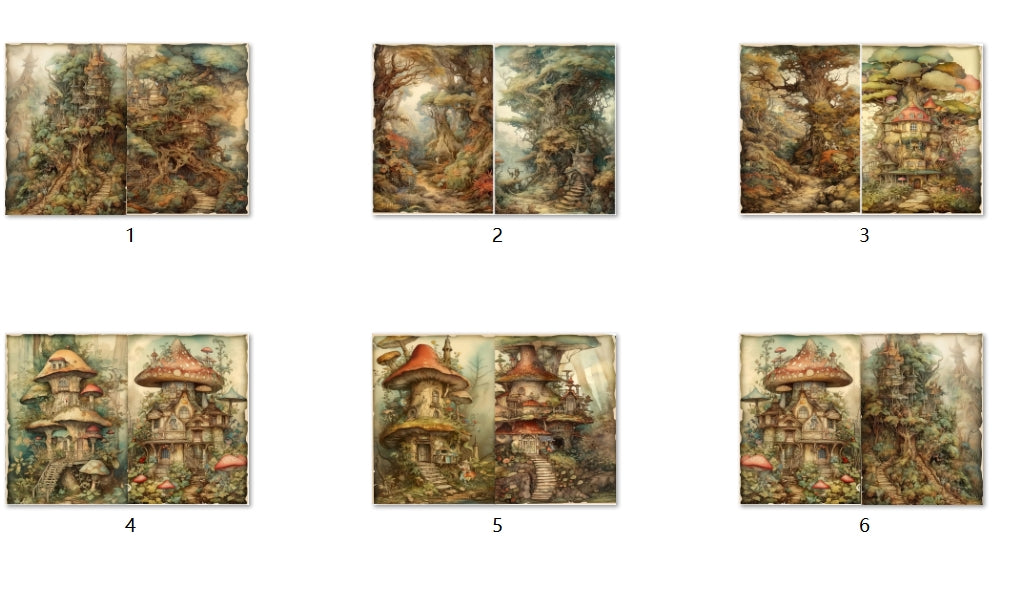 B114-B123 background paper B122 6pcs (A5 size)