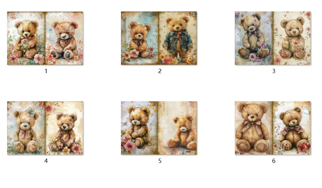 B124-B133 background paper B124 6pcs (A5 size)