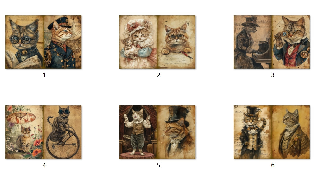 B124-B133 background paper B125 6pcs (A5 size)