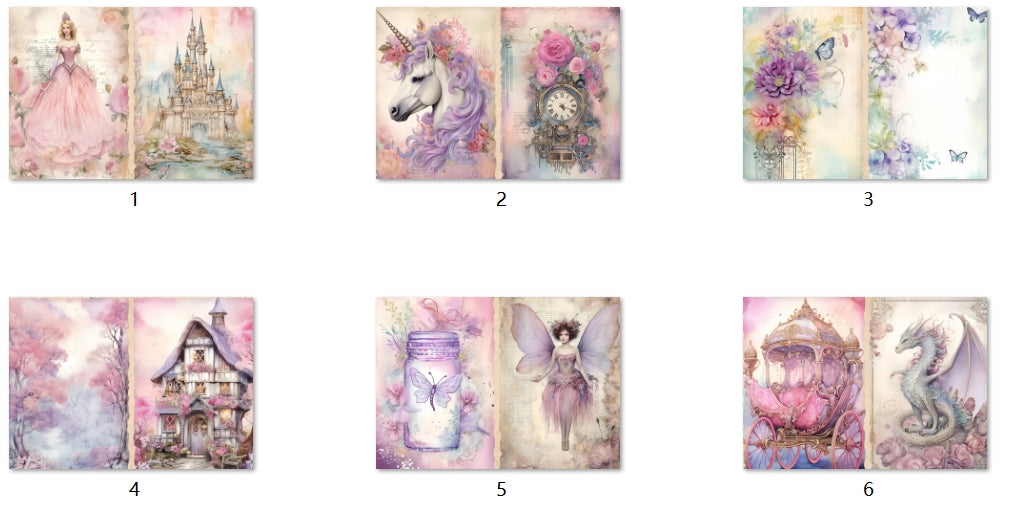 B124-B133 background paper B127 6pcs (A5 size)