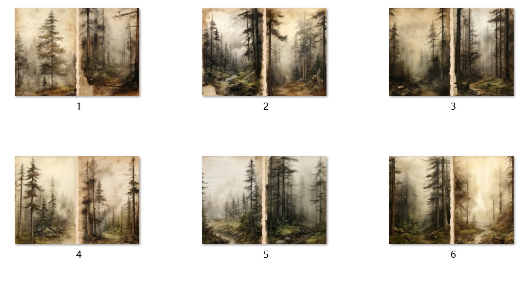 B124-B133 background paper B130 6pcs (A5 size)