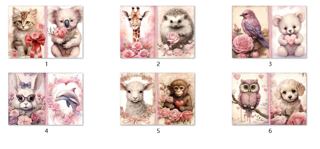 B124-B133 background paper B132 6pcs (A5 size)