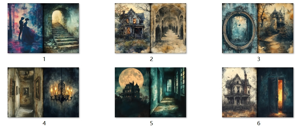 B134-B143 background paper B134 6pcs (A5 size)