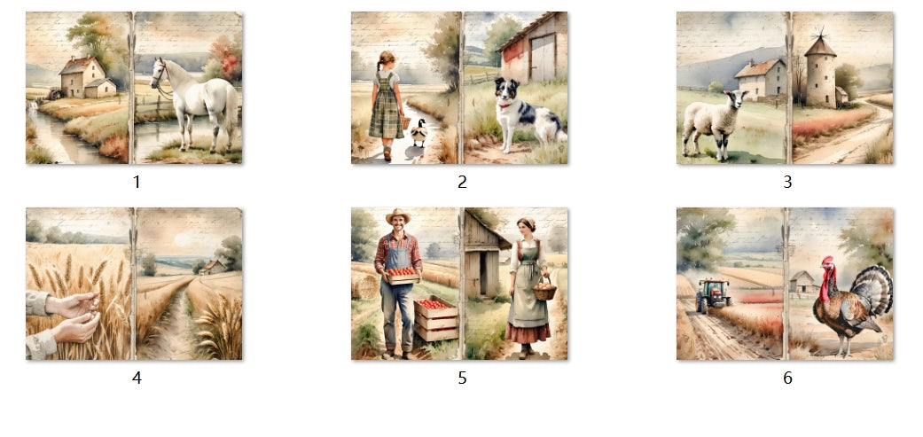 B134-B143 background paper B136 6pcs (A5 size)