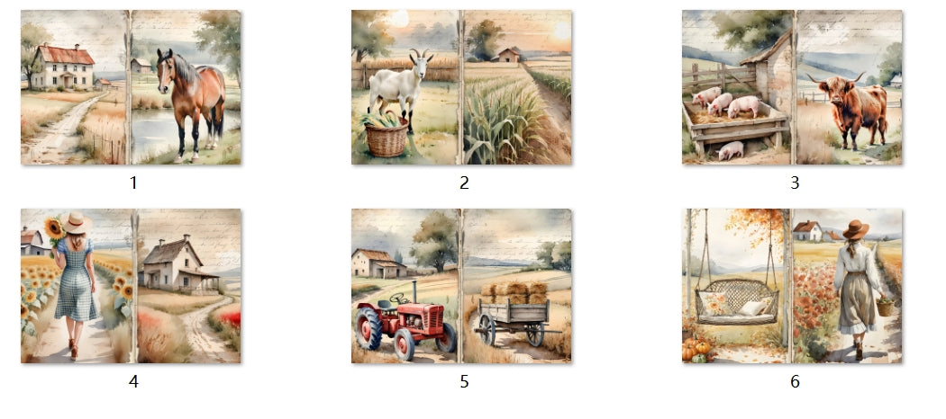 B134-B143 background paper B137 6pcs (A5 size)