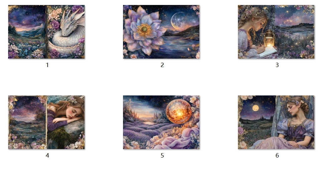 B134-B143 background paper B142 6pcs (A5 size)