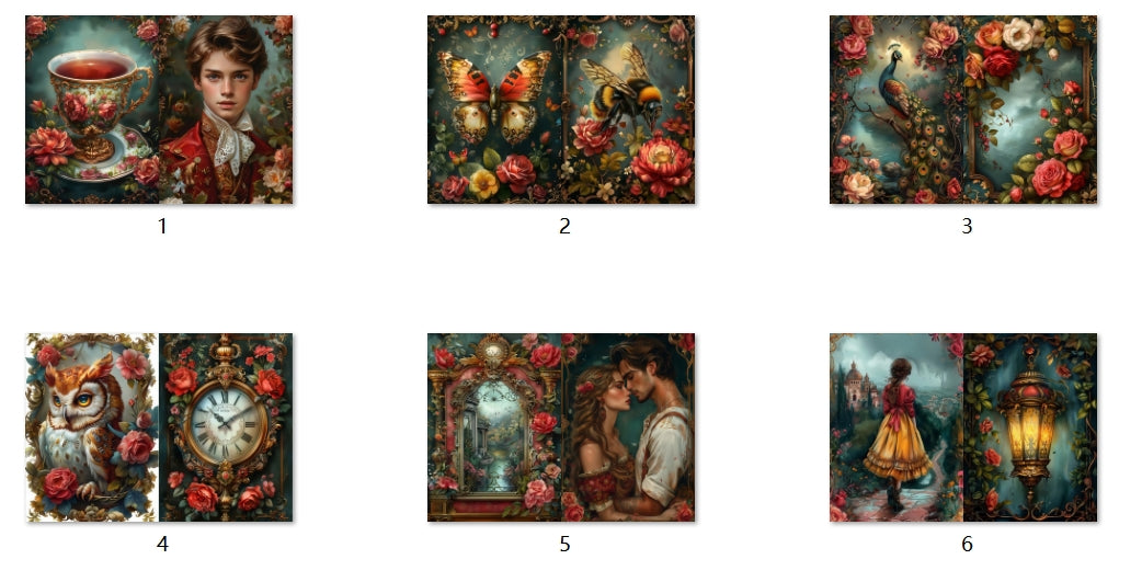 B144-B153 background paper B146 6pcs (A5 size)