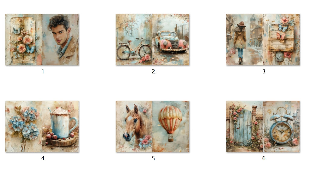 B144-B153 background paper B147 6pcs (A5 size)