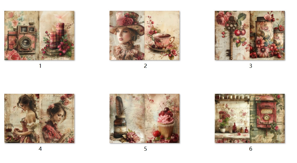 B144-B153 background paper B148 6pcs (A5 size)