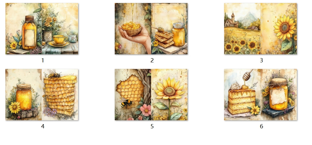 B144-B153 background paper B151 6pcs (A5 size)