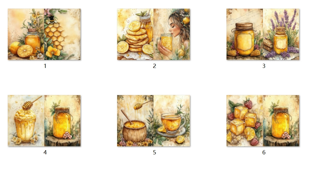 B144-B153 background paper B152 6pcs (A5 size)