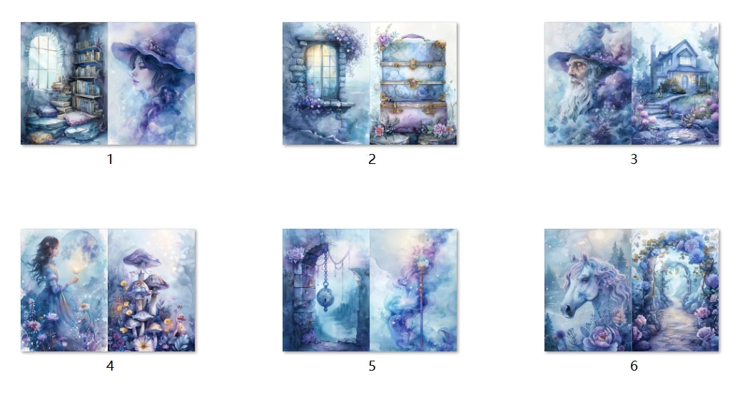 B144-B153 background paper B153 6pcs (A5 size)