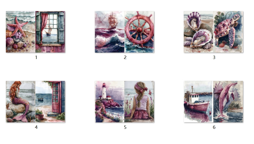 B154-B163 background paper B156 6pcs (A5 size)