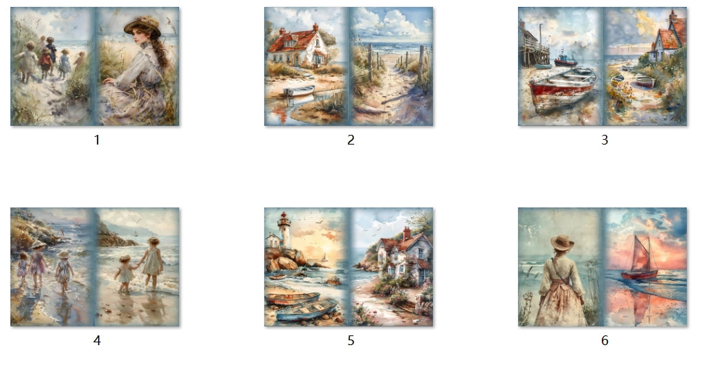 B154-B163 background paper B160 6pcs (A5 size)