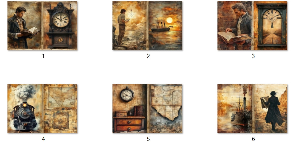 B154-B163 background paper B161 6pcs (A5 size)