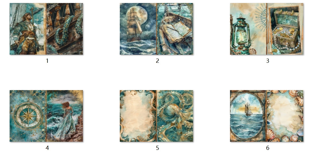 B164-B173 background paper B166 6pcs (A5 size)