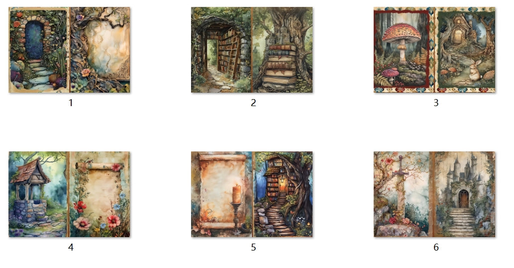 B164-B173 background paper B167 6pcs (A5 size)