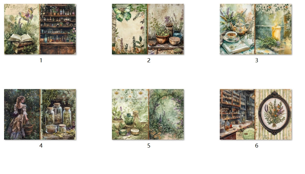 B164-B173 background paper B168 6pcs (A5 size)